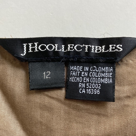 J H Collectibles Sleeveless blouse with Rouleau Button Loops - Picture 7 of 9